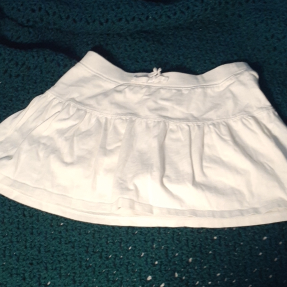 White tennis skirt